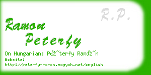 ramon peterfy business card